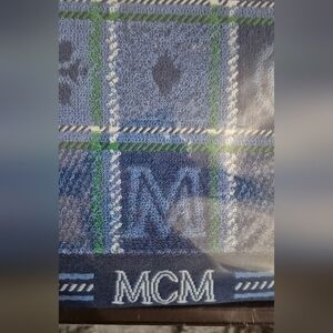 MCM Blue and Green Patterned bath Towel set